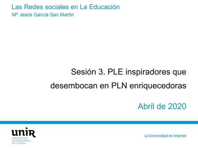 PLE inspiradores que desembocan en PLN enriquecedoras