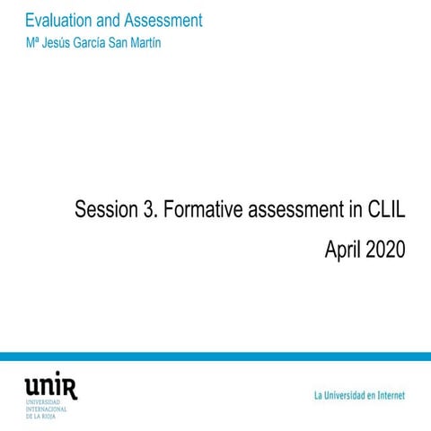 Formative Assessment in CLIL