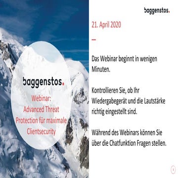 Webinar: Advanced Threat Protection für maximale Clientsecurity