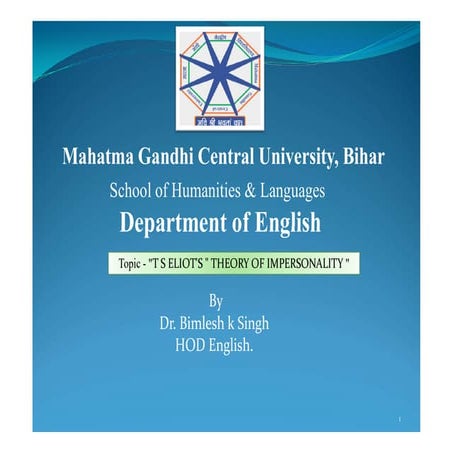 Many authors theory of individualism and impersonal