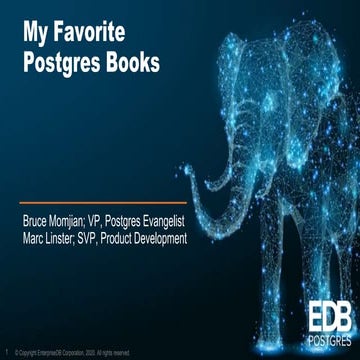 My Favorite PostgreSQL Books | PPT