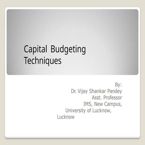 Capital Budgeting | PPT