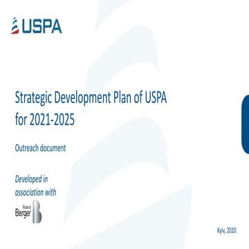 Ukrainian Sea Port Authority Strategic Plan for 2021-2025 | PPTX