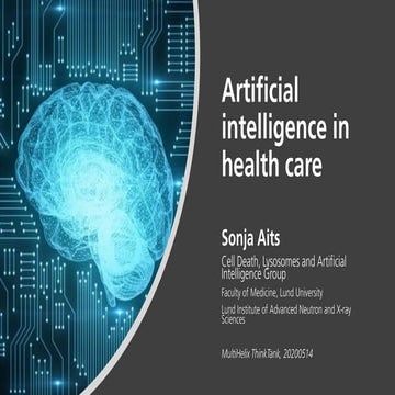 Artificial intelligence in health care