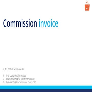 Commission invoice - B2C
