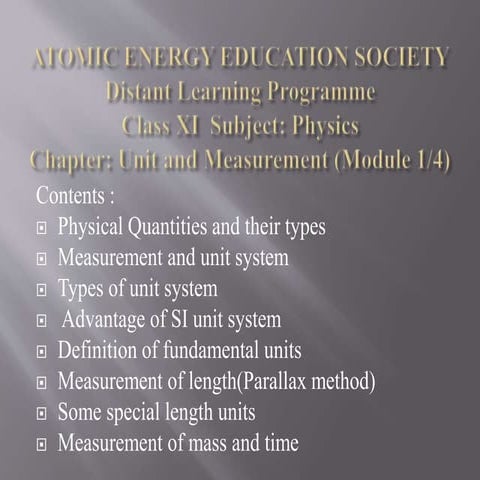 XI-Physics-Unit and Measurement