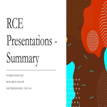 RCE Presentations - Summary | PDF