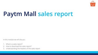 Sales report