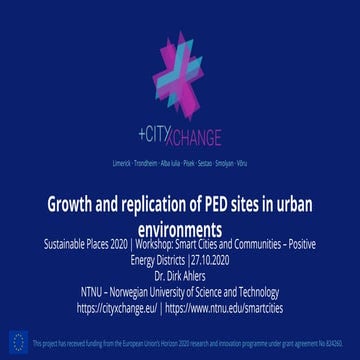 +CityxChange presentation: Growth and replication of PED sites in urban envir...