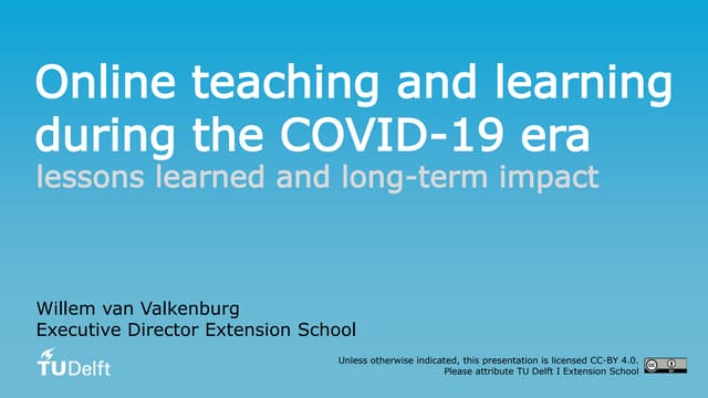 Online teaching and learning during the COVID-19 era: lessons learned and lon...
