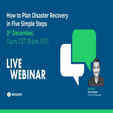 How to plan Disaster Recovery in a five simple steps