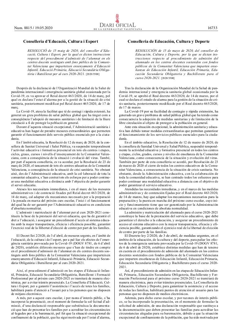 Cual Es El Ixesp Del Nie Procedimiento admisión