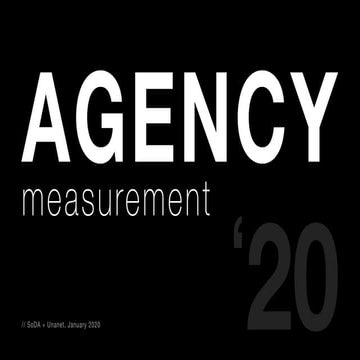 SoDA :: Agency Measurement Benchmarking Study, 2019