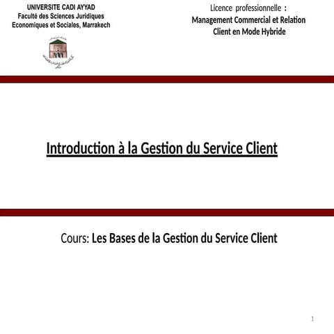 Introduction complète à la gestion moderne du service client et ...