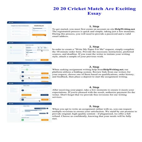 20 20 Cricket Match Are Exciting Essay. Online assignment writing service.