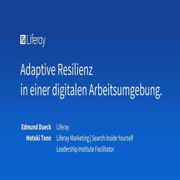 Adaptive Resilienz für agile und lernende Organisationen in einer digitalen Welt