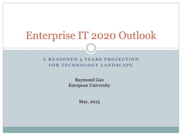2020 Enterprise IT Outlook