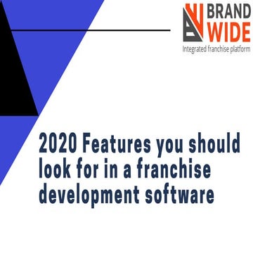 2020 features you should look for in a franchise development software