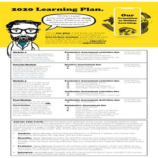 2020 learning plan update