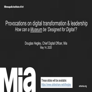 Provocations on digital transformation & leadership