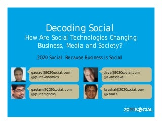 2020 Social Decoding Social Workshop