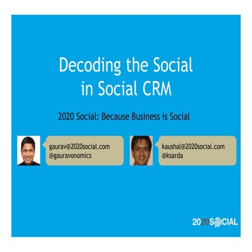 2020 Social Decoding The Social In Social CRM