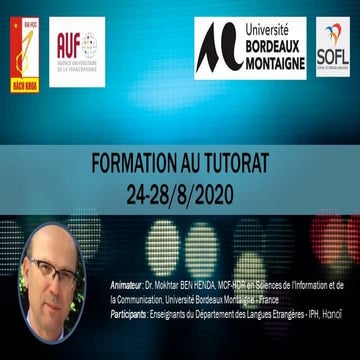 Formation au tutorat des cours hybrides