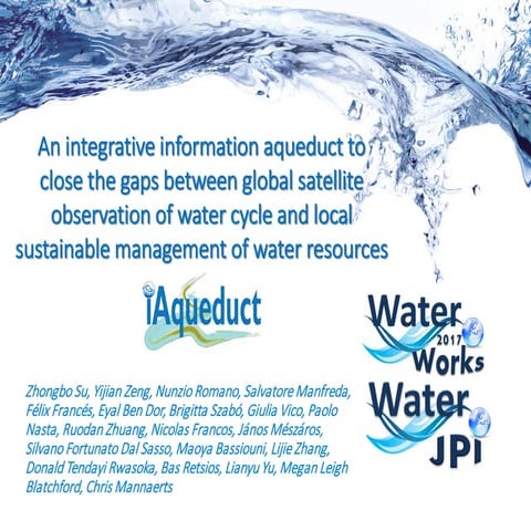An integrative information aqueduct to close the gaps between global satellit...