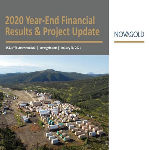 NOVAGOLD - 2020 Year-End Financial Results and Project Update