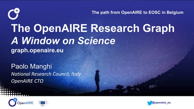 Belgium webinar - openAIRE Research Graph