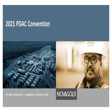 NOVAGOLD - 2021 PDAC Convention (virtual)