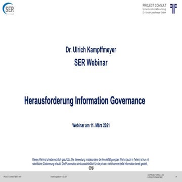 [DE] Herausforderung Information Governance | Webinar "Mit ECM zu effektiver ...