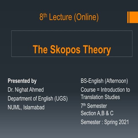 The Skopos Theory