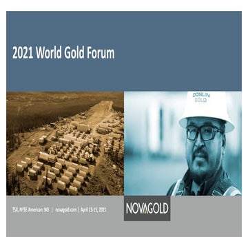 NOVAGOLD - World Gold Forum, April 2021