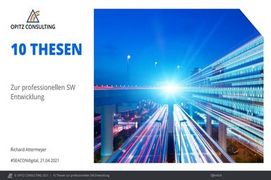 10 Thesen zur professionellen Softwareentwicklung