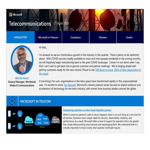 Microsoft Telecommunications Industry News | April 2021