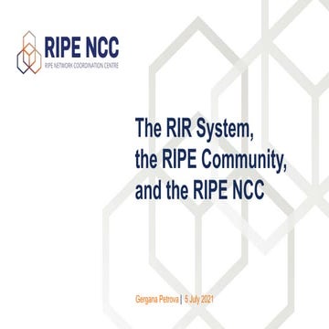The RIR System, IPv4 and IPv6