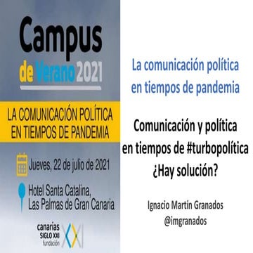 Comunicación y política en tiempos de turbopolítica ¿Hay solución?