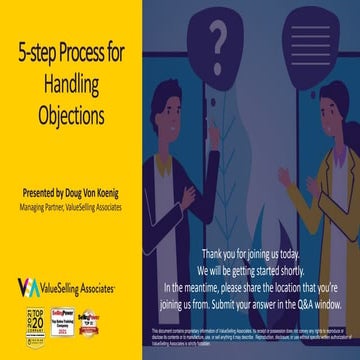 5-STEP PROCESS FOR HANDLING OBJECTIONS