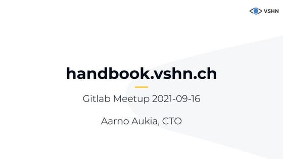 The printing press of 2021 - using GitLab to publish the VSHN Handbook