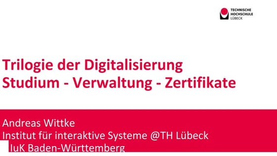Trilogie der Digitalisierung an Hochschulen