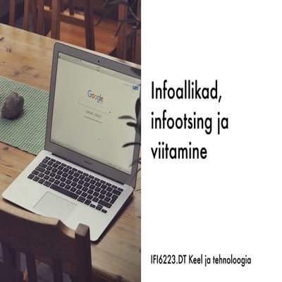 Infoallikad, infootsing ja viitamine