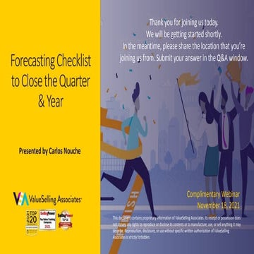 Checklist to Close the Quarter & Year