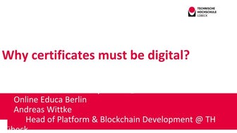 Why certificates must be digital?