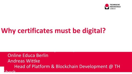 Why certificates must be digital?