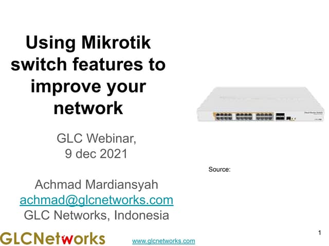 Using Mikrotik Switch Features to Improve Your Network 