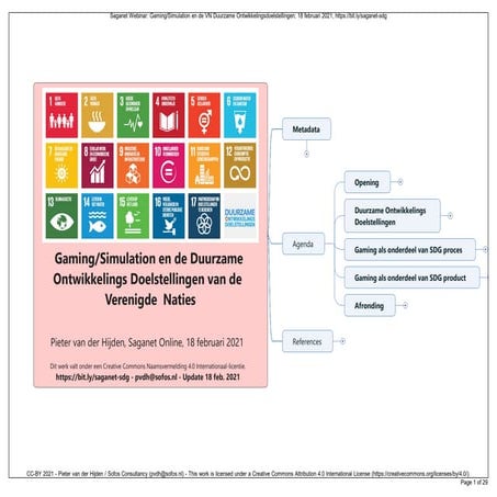 Gaming/Simulation en de Sustainable Development Goals van de U.N.; Pieter van...