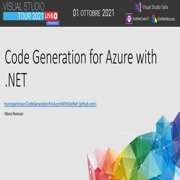 Code Generation for Azure with .net