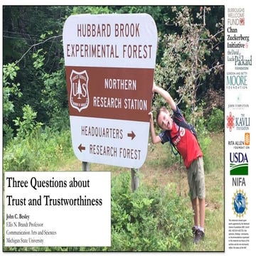 2021  Hubbard Brook - Three questions about trust building