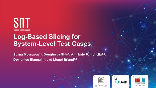 Log-Based Slicing for System-Level Test Cases